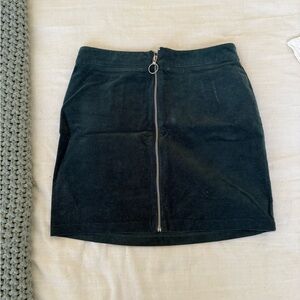 F21 Green Zipper Skirt